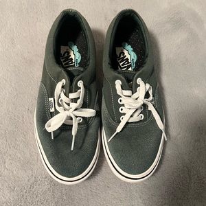 Vans ComfyCush Era (stripes) trekking green mens 7/ womens 8.5 sneakers suede